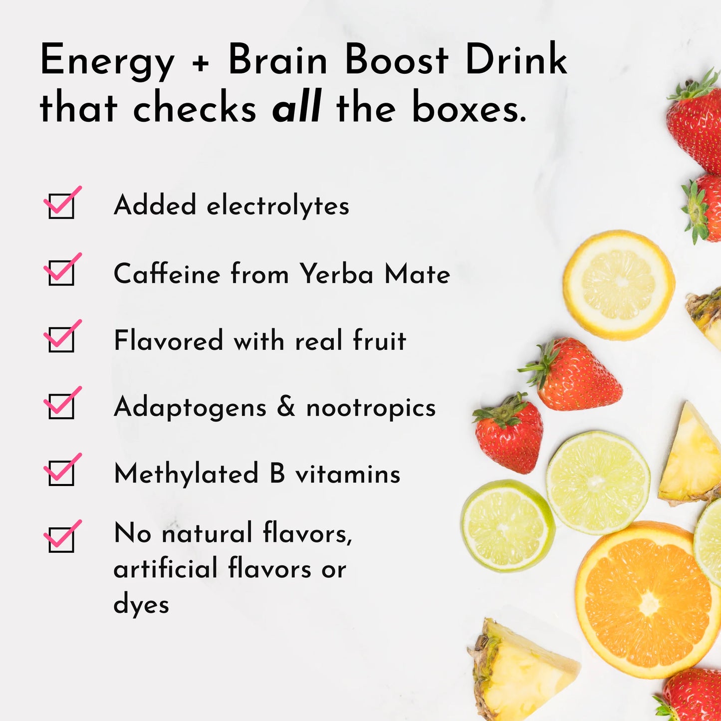 brain + energy boost electrolytes - lemon lime