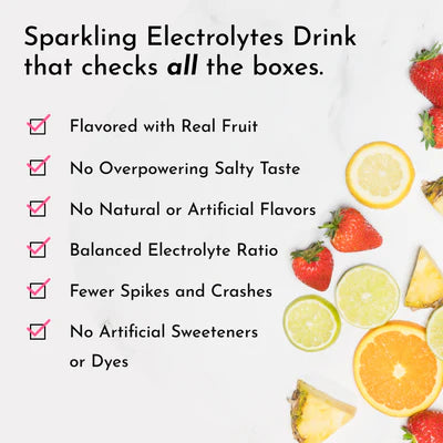 guava mango sparkling electrolytes, 12 pack