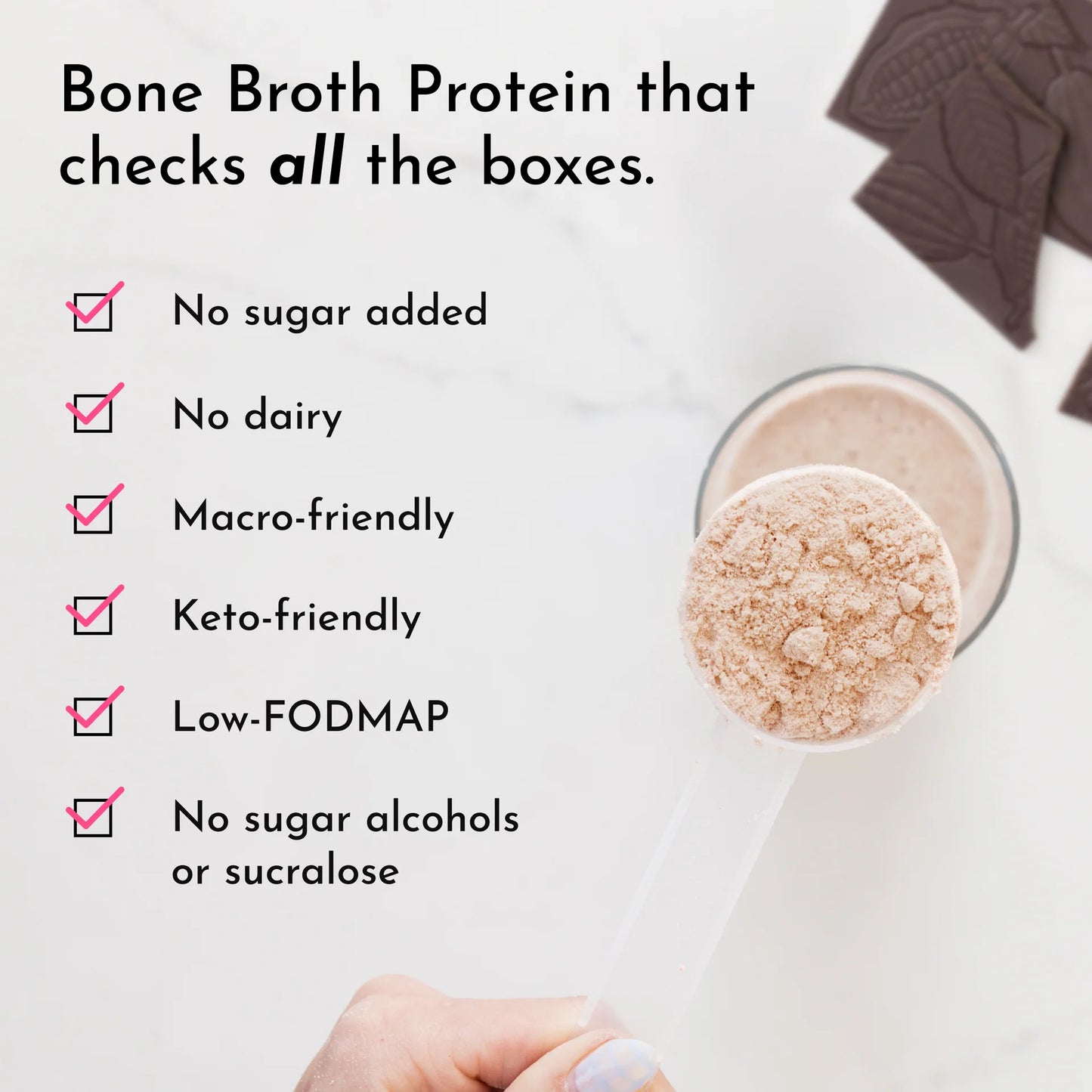 chocolate bone broth protein powder