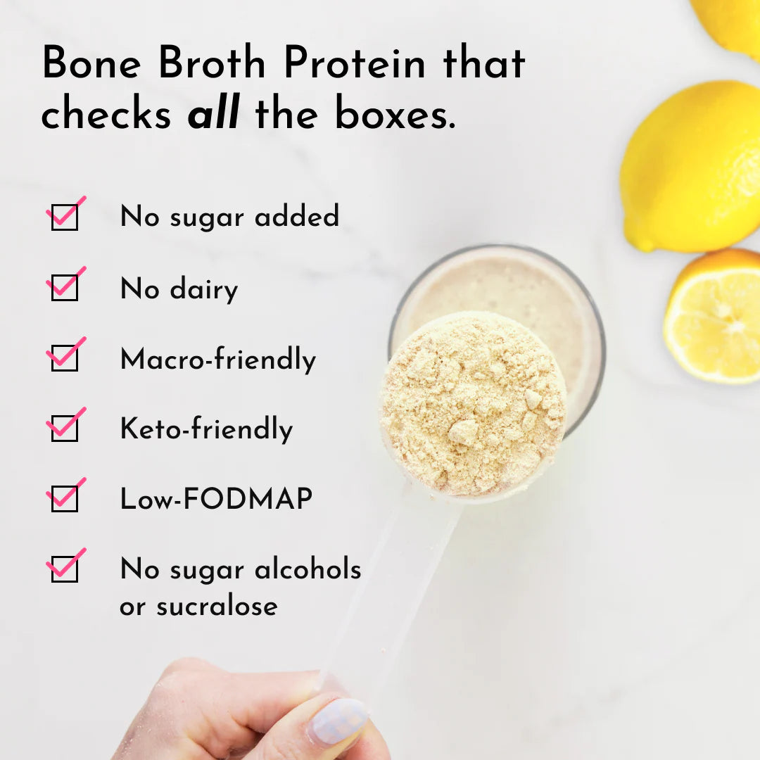 lemon cream bone broth protein powder