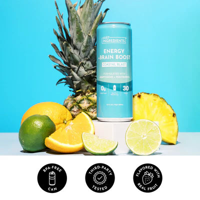 coastal blast energy + brain boost, single can