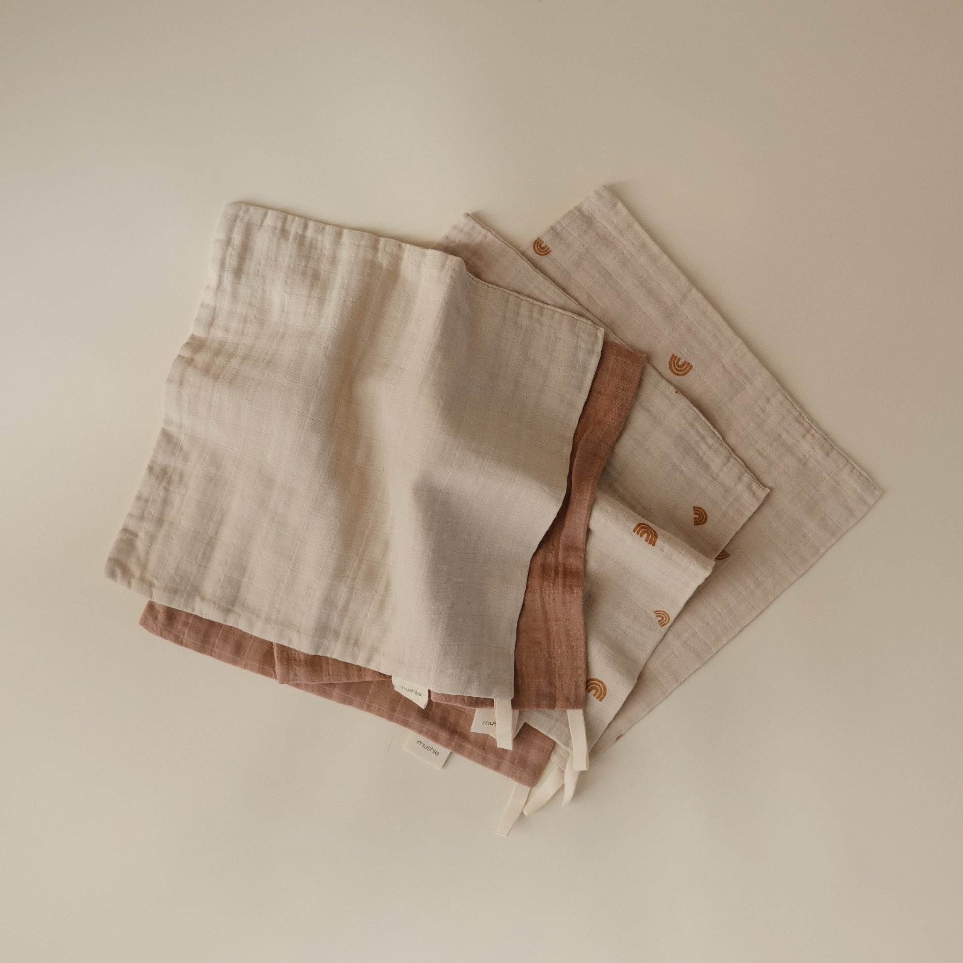 Muslin Cotton Washcloth 5-Pack - Ivory Soul