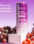 grape soda energy + brain boost, 12 pack