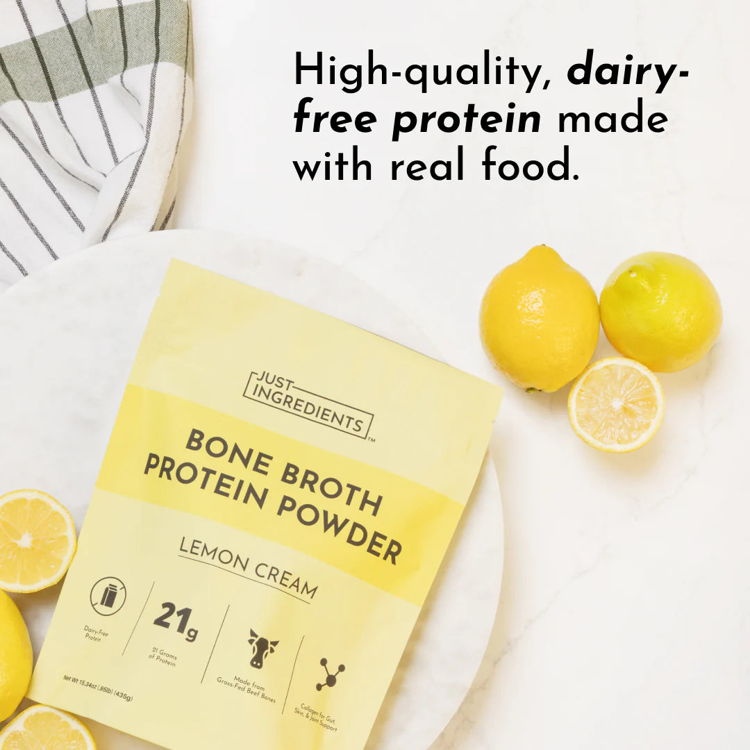 lemon cream bone broth protein powder