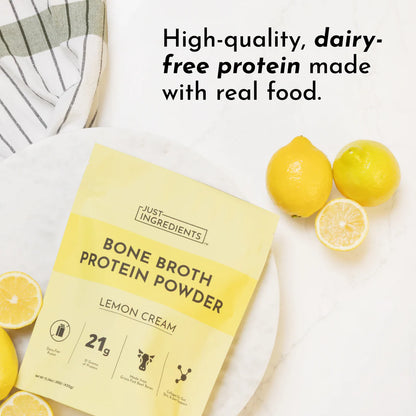 lemon cream bone broth protein powder