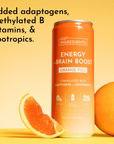 orange fizz energy + brain boost, 12 pack