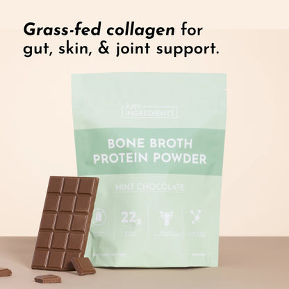 mint chocolate bone broth protein powder