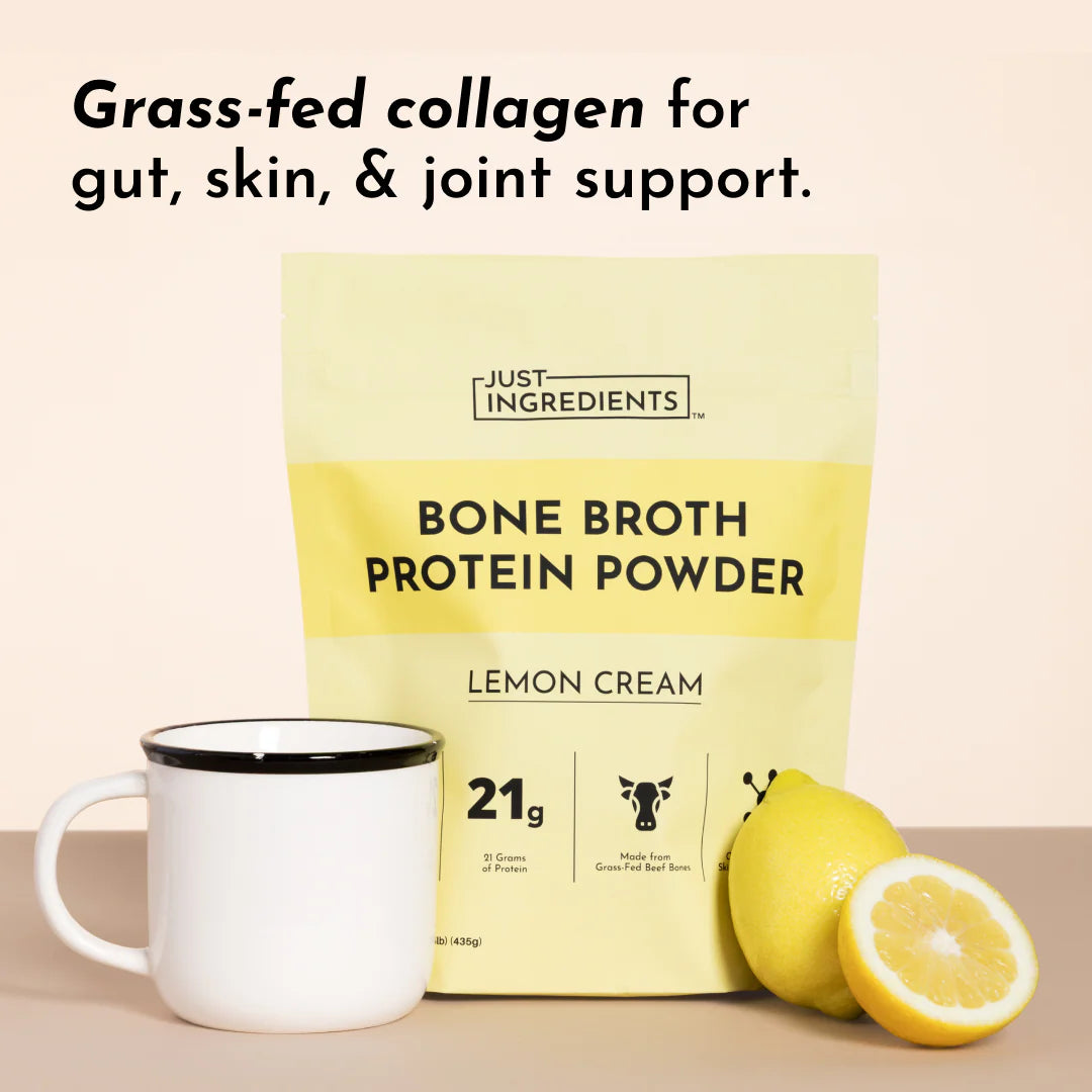 lemon cream bone broth protein powder