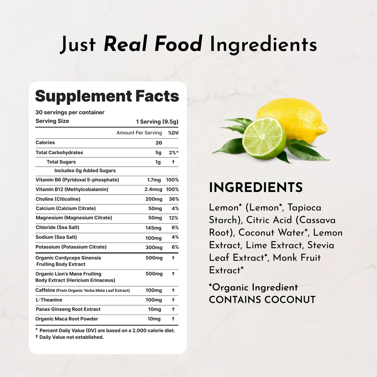 brain + energy boost electrolytes - lemon lime