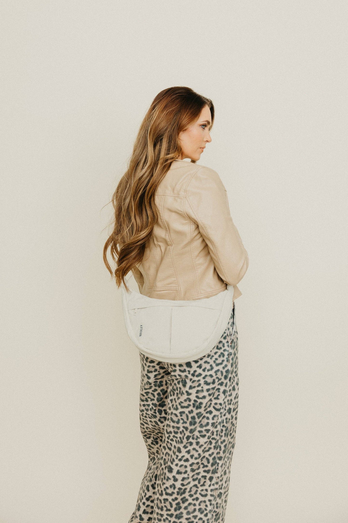 ivory crescent bag