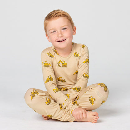 construction trucks, long sleeve set