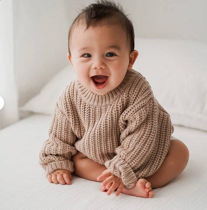 baby cotton chunky knit sweater