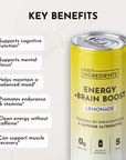 lemonade energy + brain boost, 12 pack