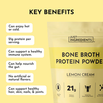 lemon cream bone broth protein powder
