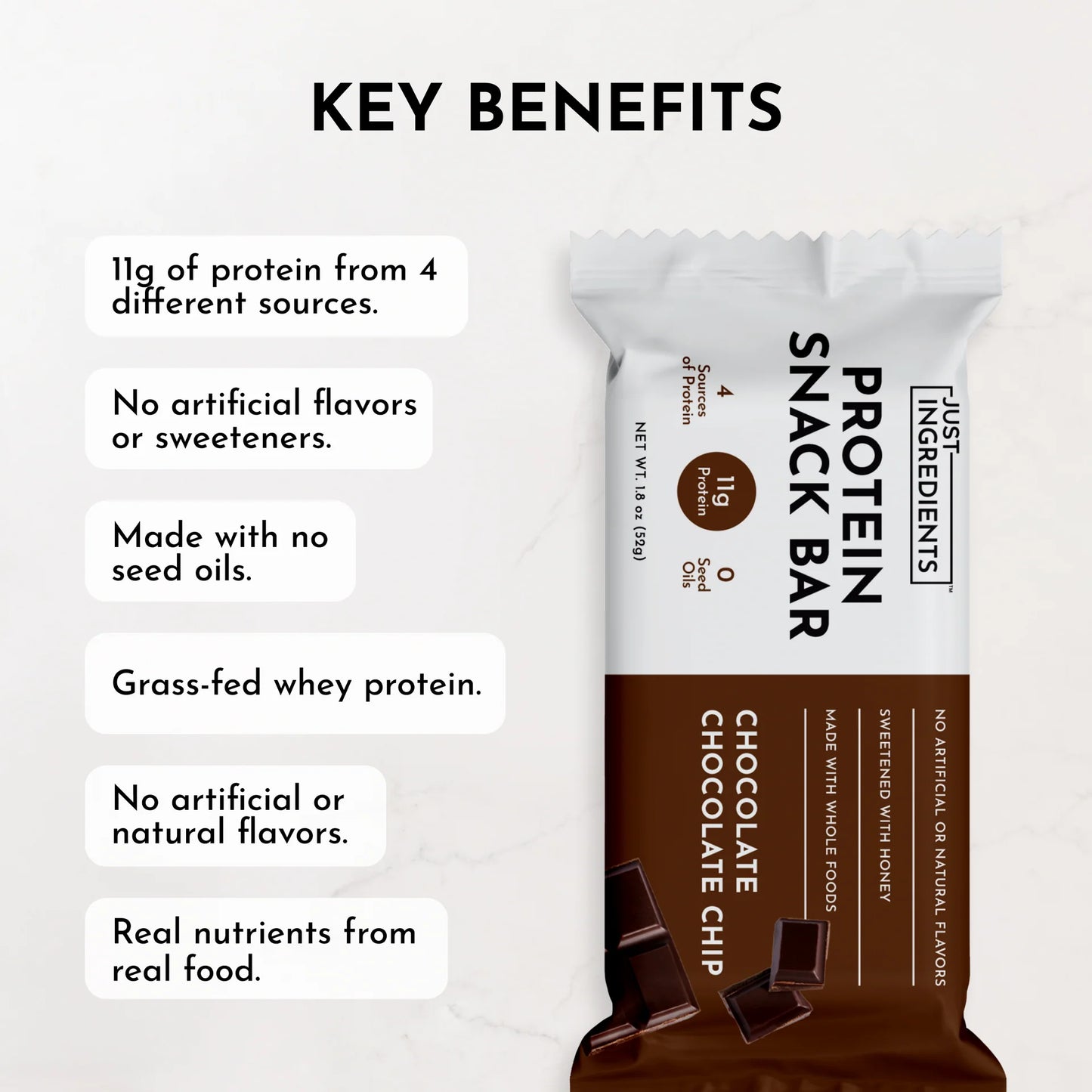 protein snack bars - chocolate chocolate chip