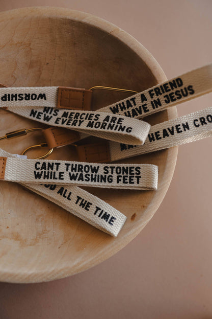 can't throw stones wristlet