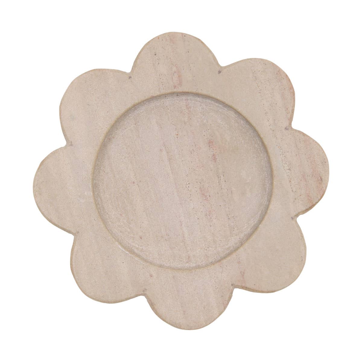 abigail marble scalloped spoon rest