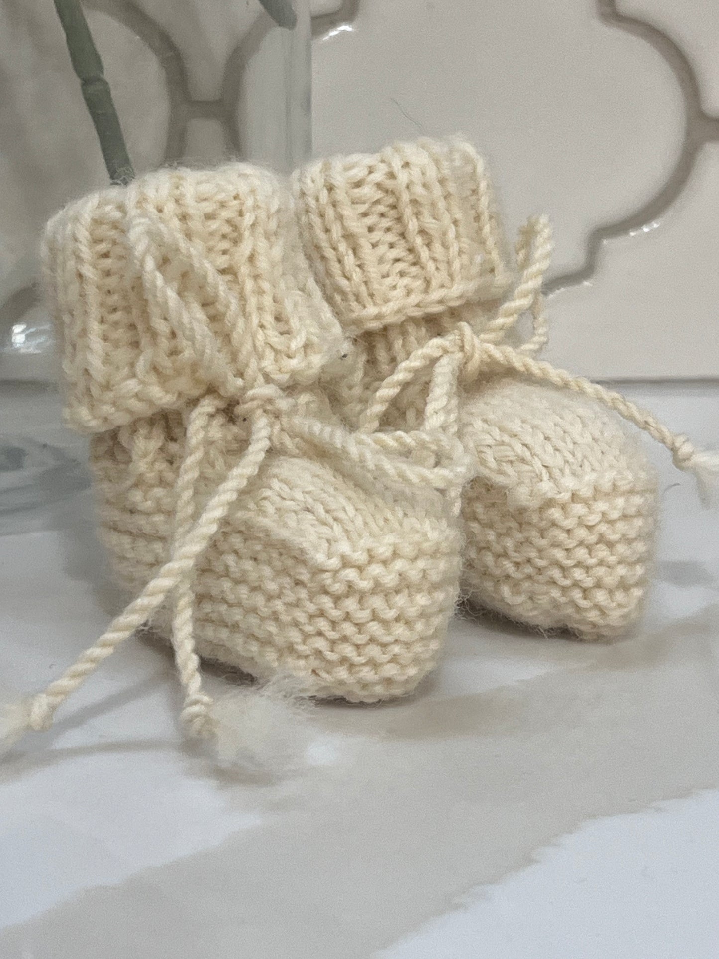 knit baby booties