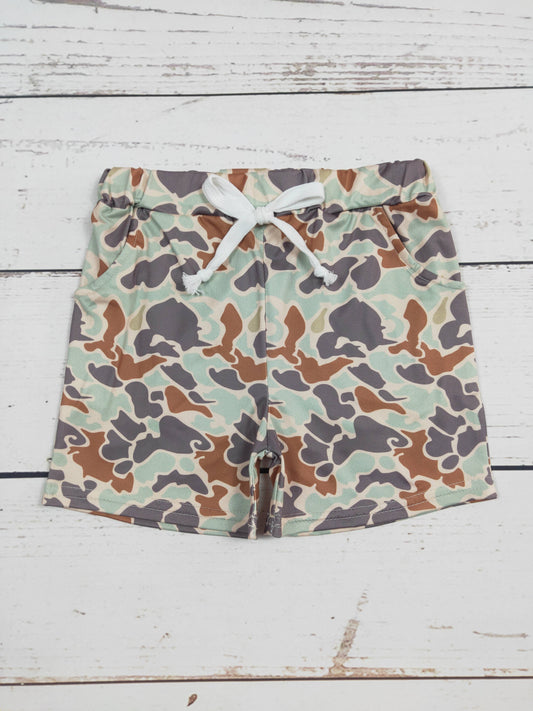 boys camouflage shorts with pockets