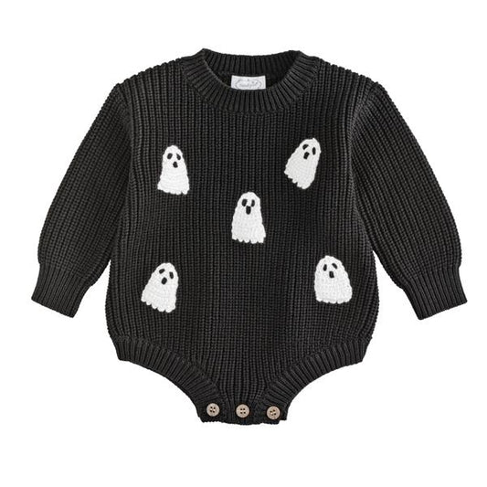 ghost chain stitch baby sweater bubble