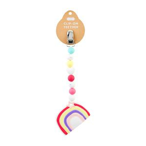 rainbow clip-on teether