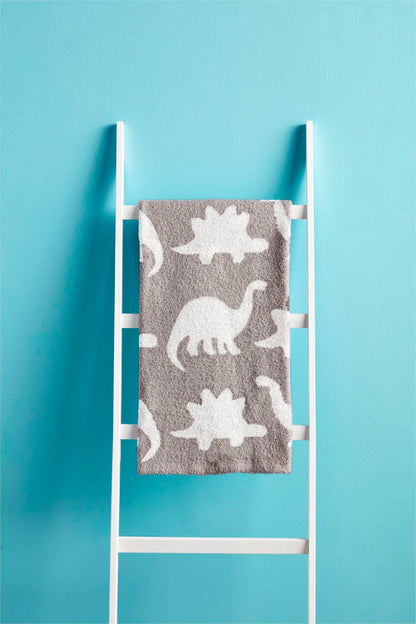 chenille dino blanket