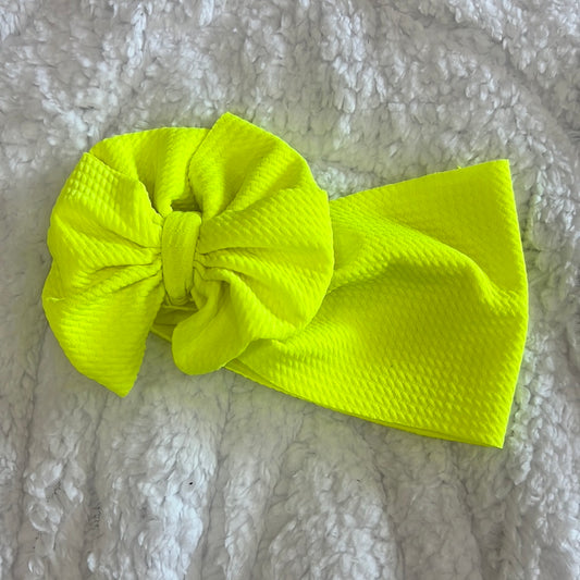 neon yellow bow