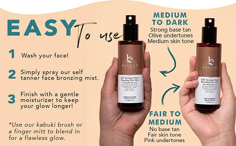 self tanning water bronzing face mist
