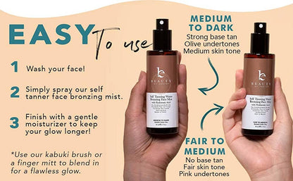 self tanning water bronzing face mist