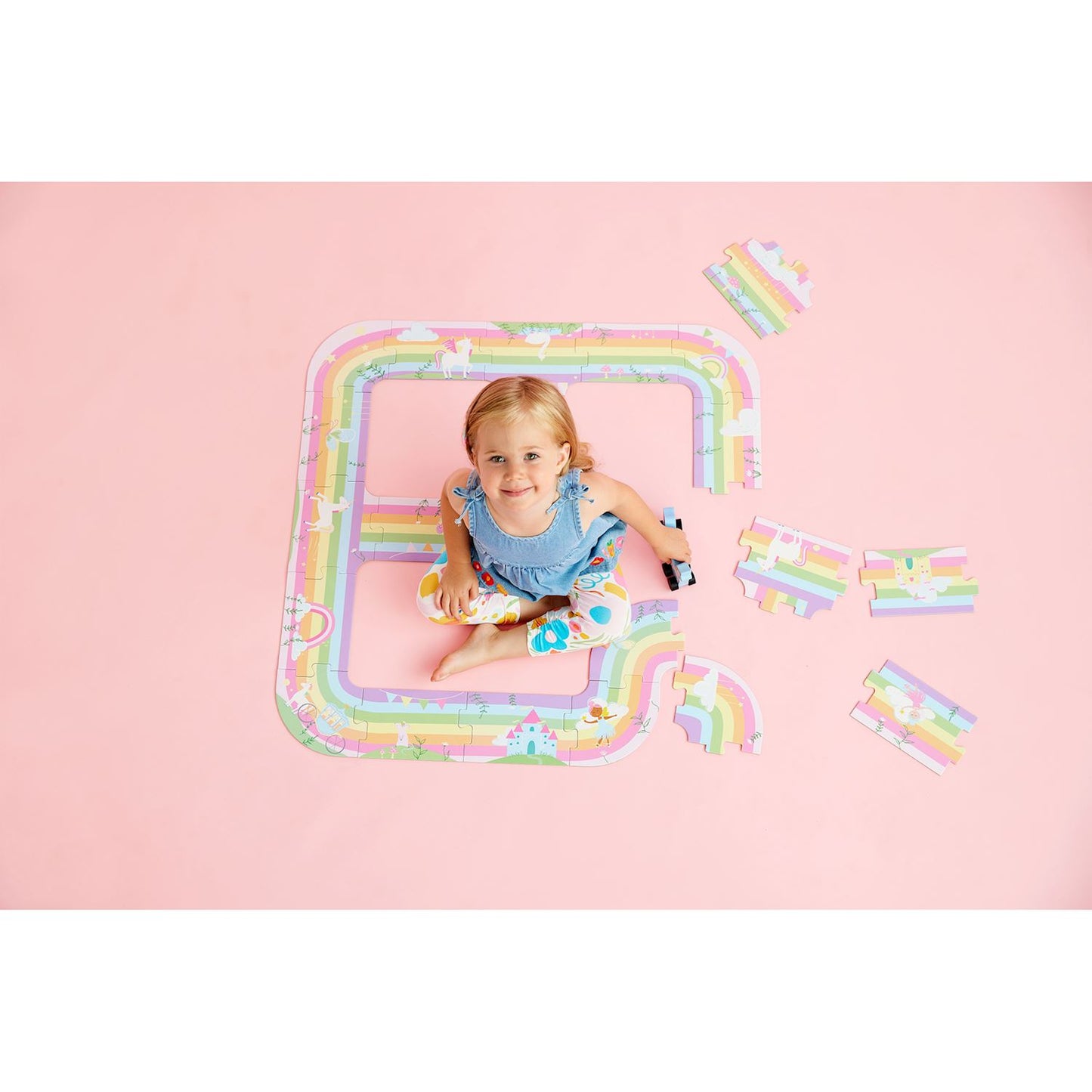 magic rainbow track floor puzzle