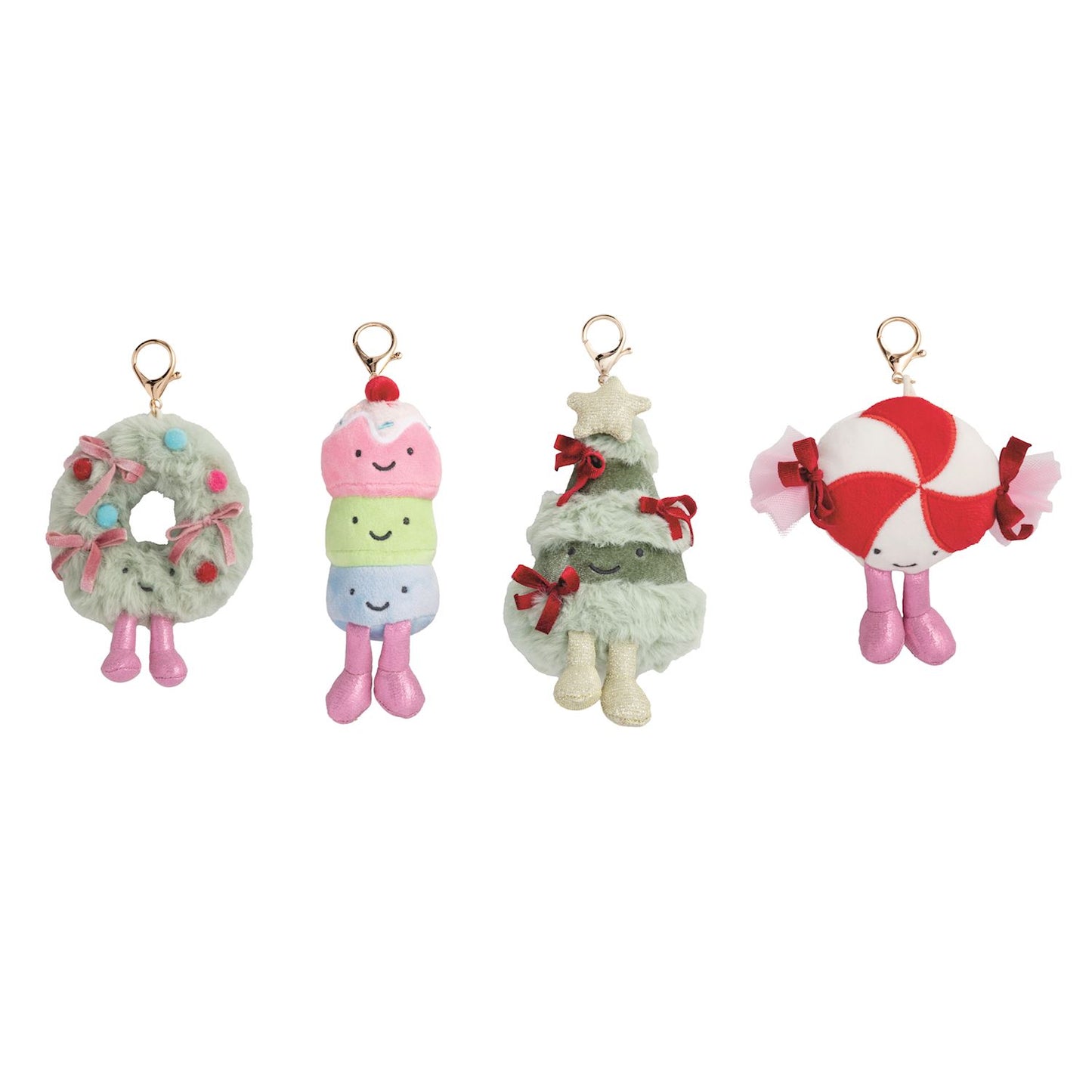 holiday plush bag charms