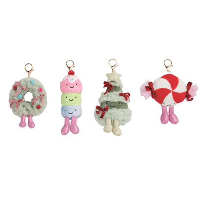 holiday plush bag charms