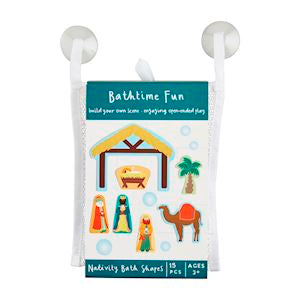 nativity bath stickable set