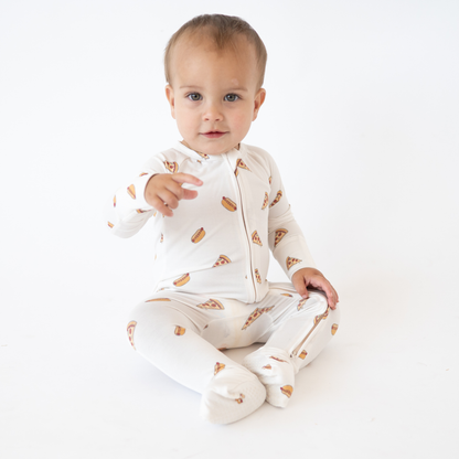 slice, slice, baby - bamboo 2-way convertible zip romper