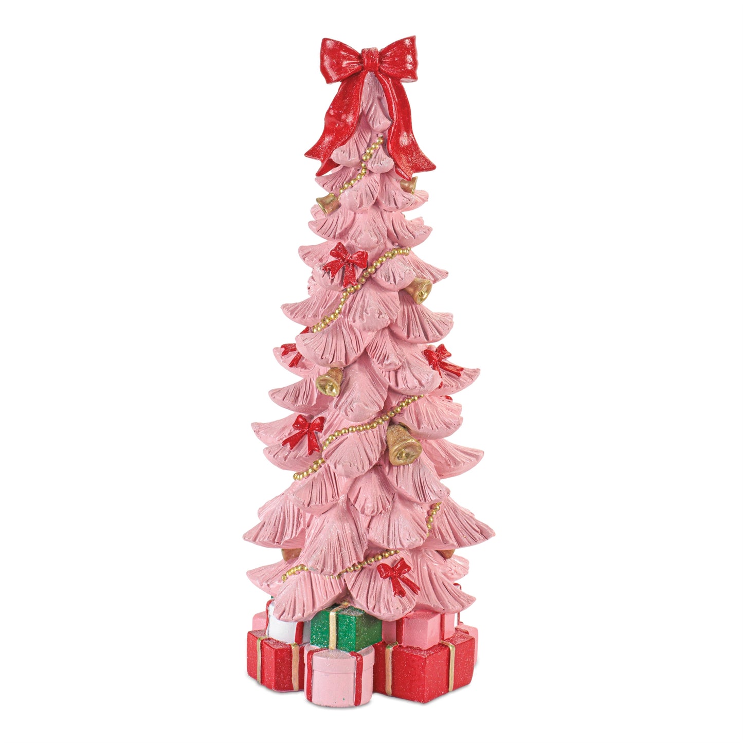 pink tree with packages