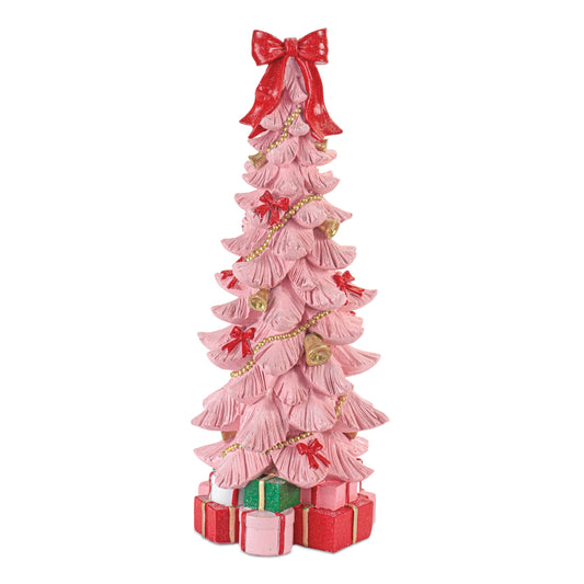 pink tree with packages