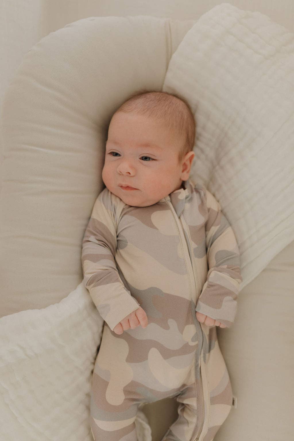 bamboo zip pajamas | camo