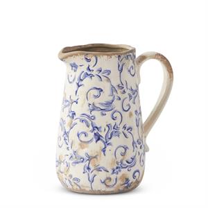 vintage blue + white ceramic vases