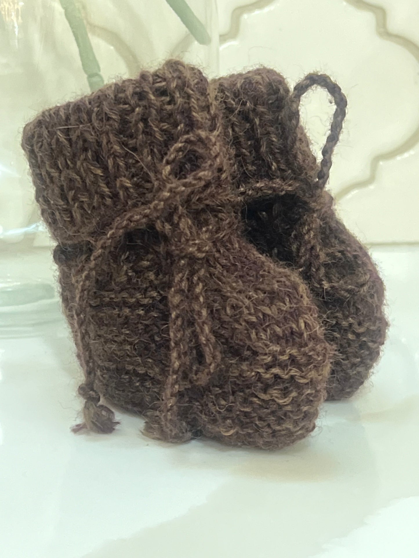 knit baby booties