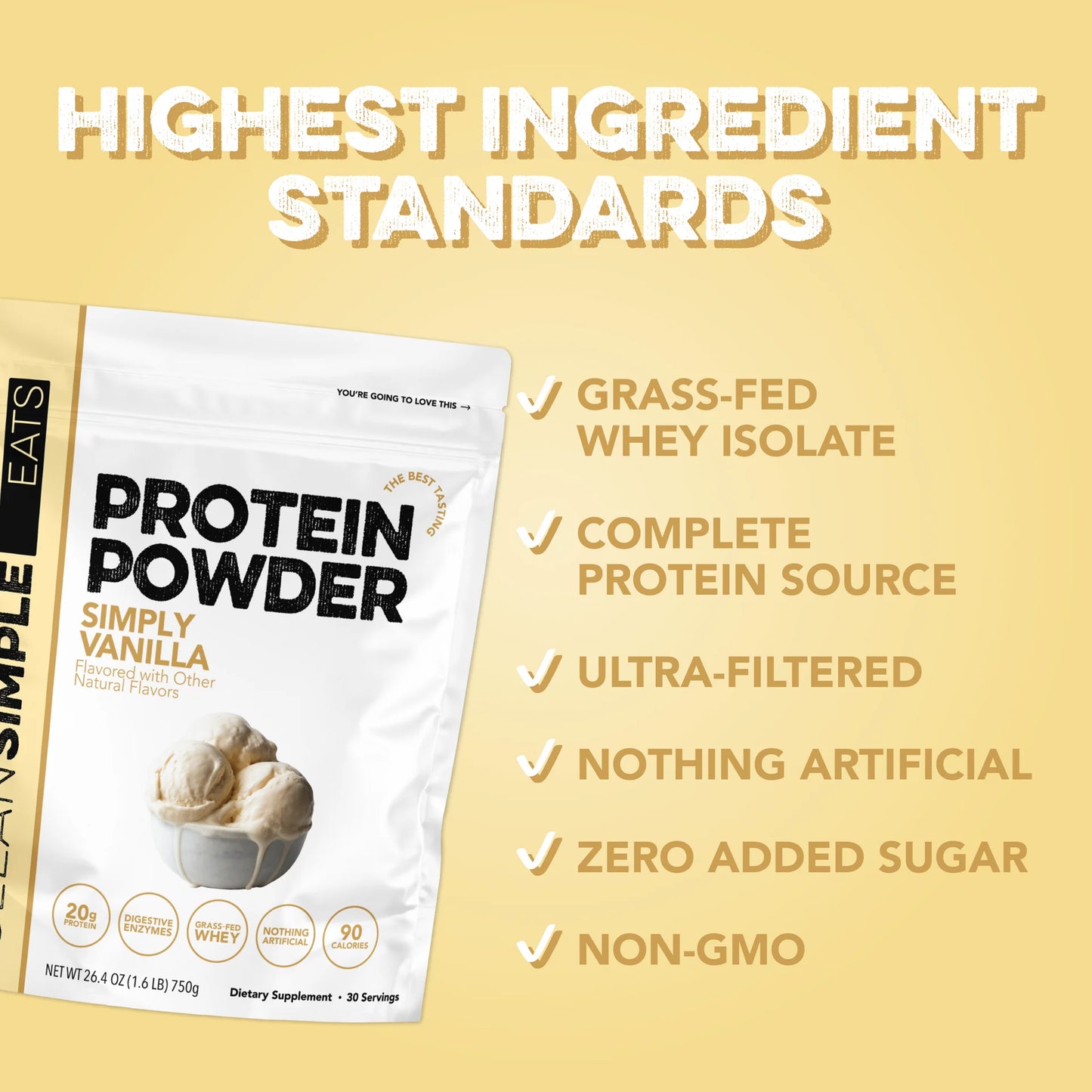 simply vanilla protein powder | 30 servings