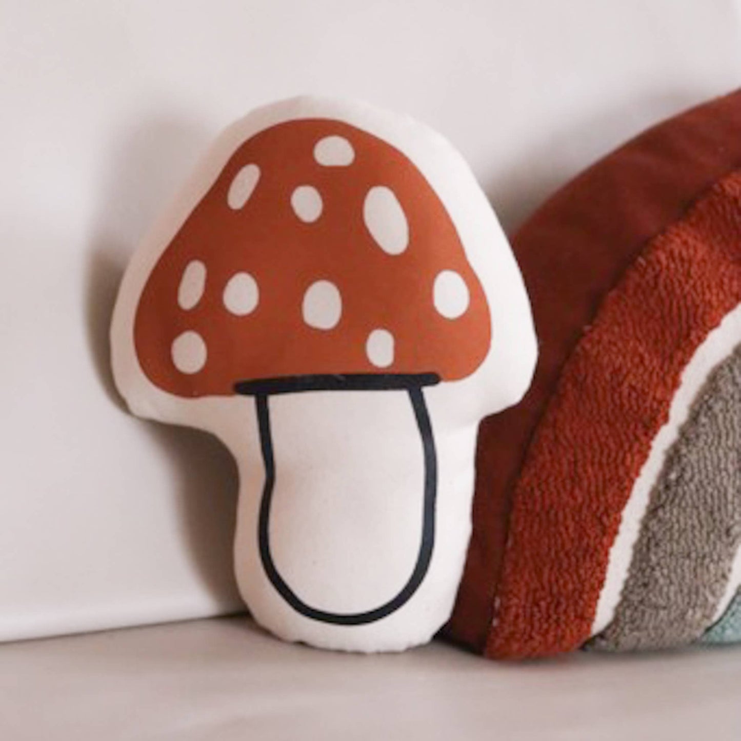 mushroom canvas pillow