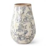 white + black floral ceramic vases