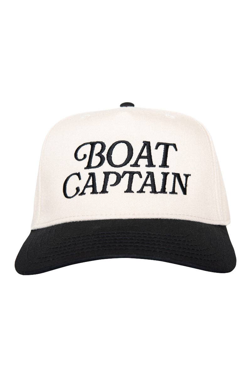 boat captain two-toned retro hat