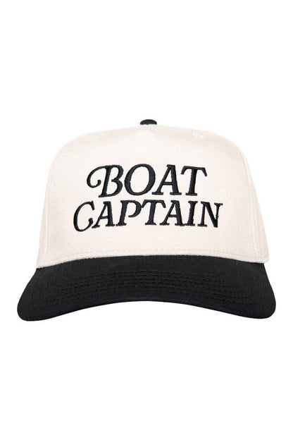 boat captain two-toned retro hat