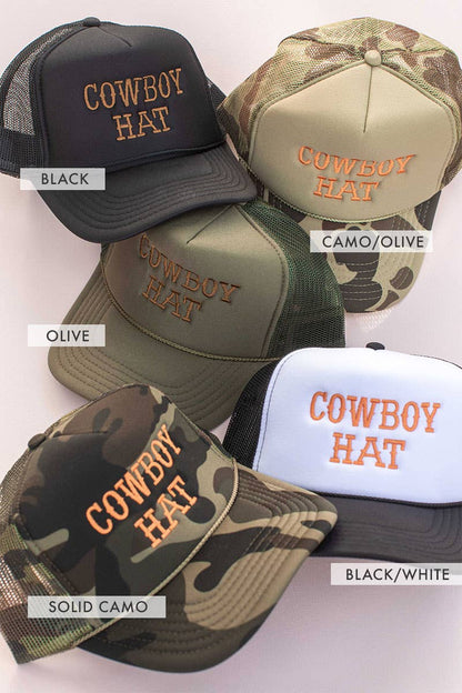 embroidery cowboy trucker hat cap