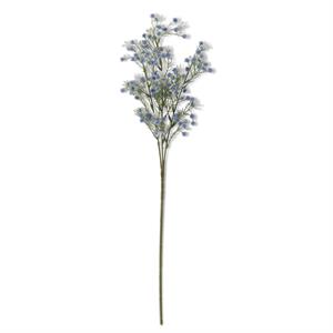 26" blue babys breath + white berry spray