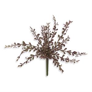 12.5" purple + green real touch baby tears succulent pick