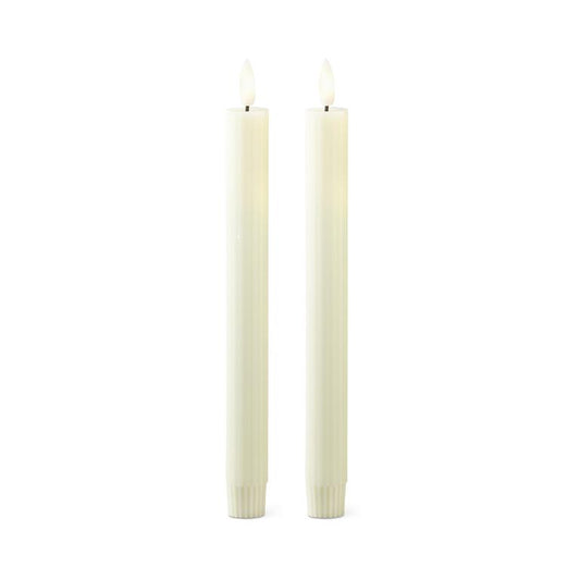 9.75" cream thin led taper candle