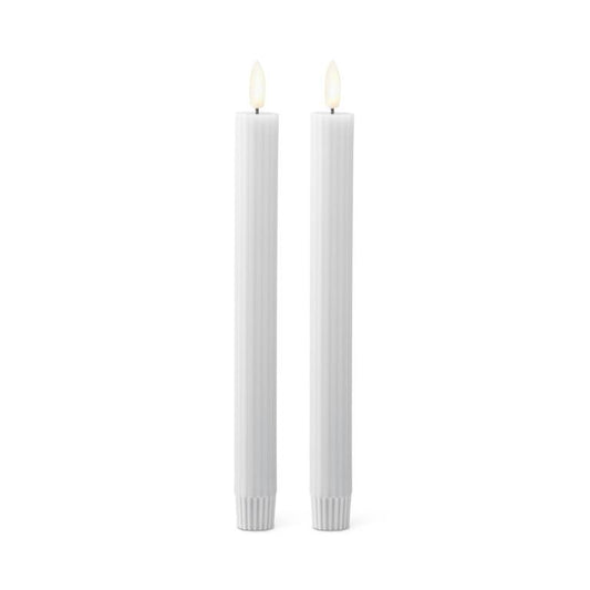 9.75" white thin led taper candle
