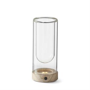 clear glass led cloche test tube vase w/ timer